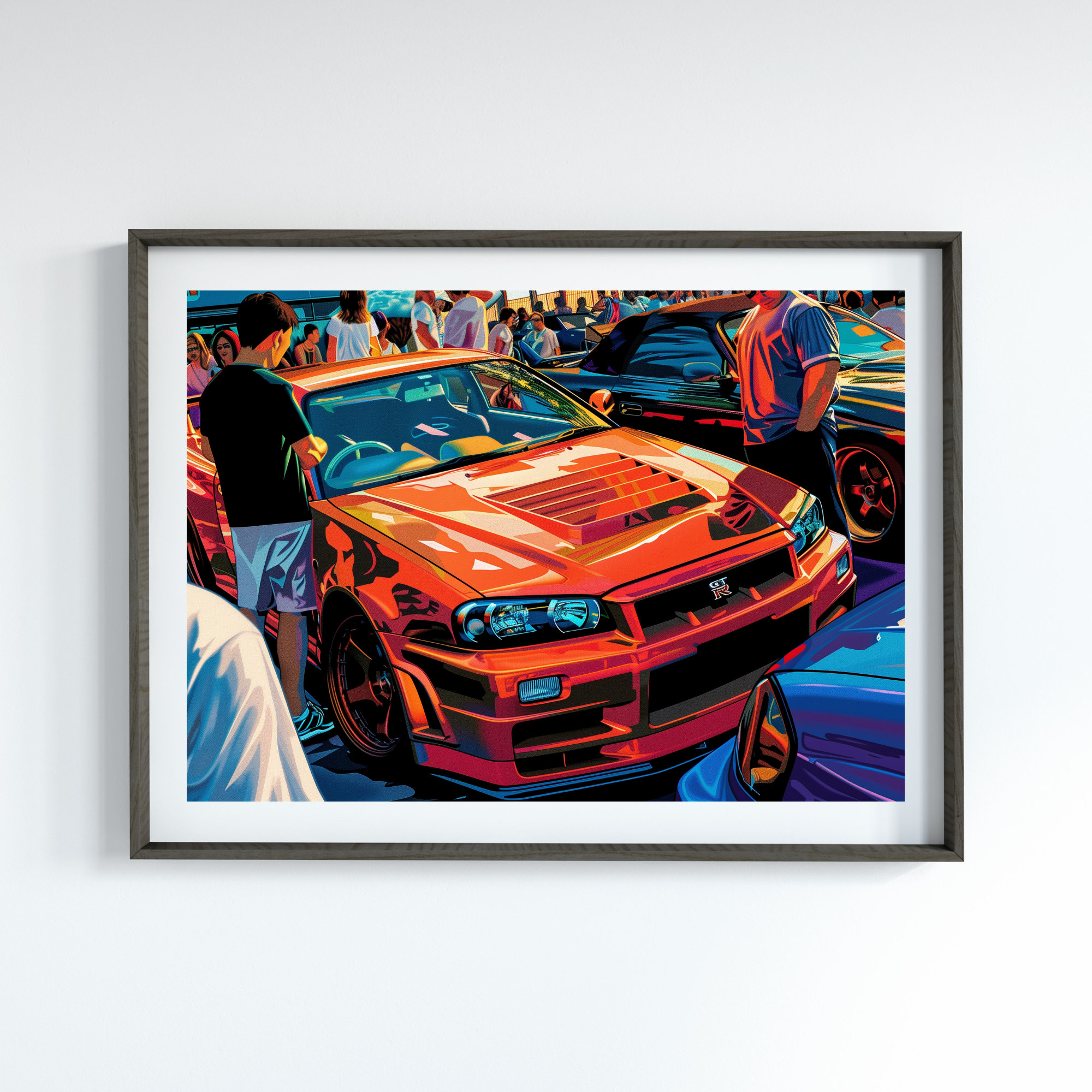 Nissan Skyline GTR R34 JDM Legends Poster Garage Art Motorsports