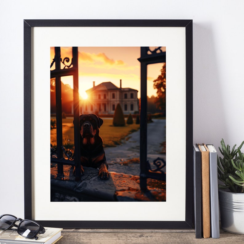 Rottweiler, Beware of Dog, Loyal Companion, Guardian, Strong, Sunset ...