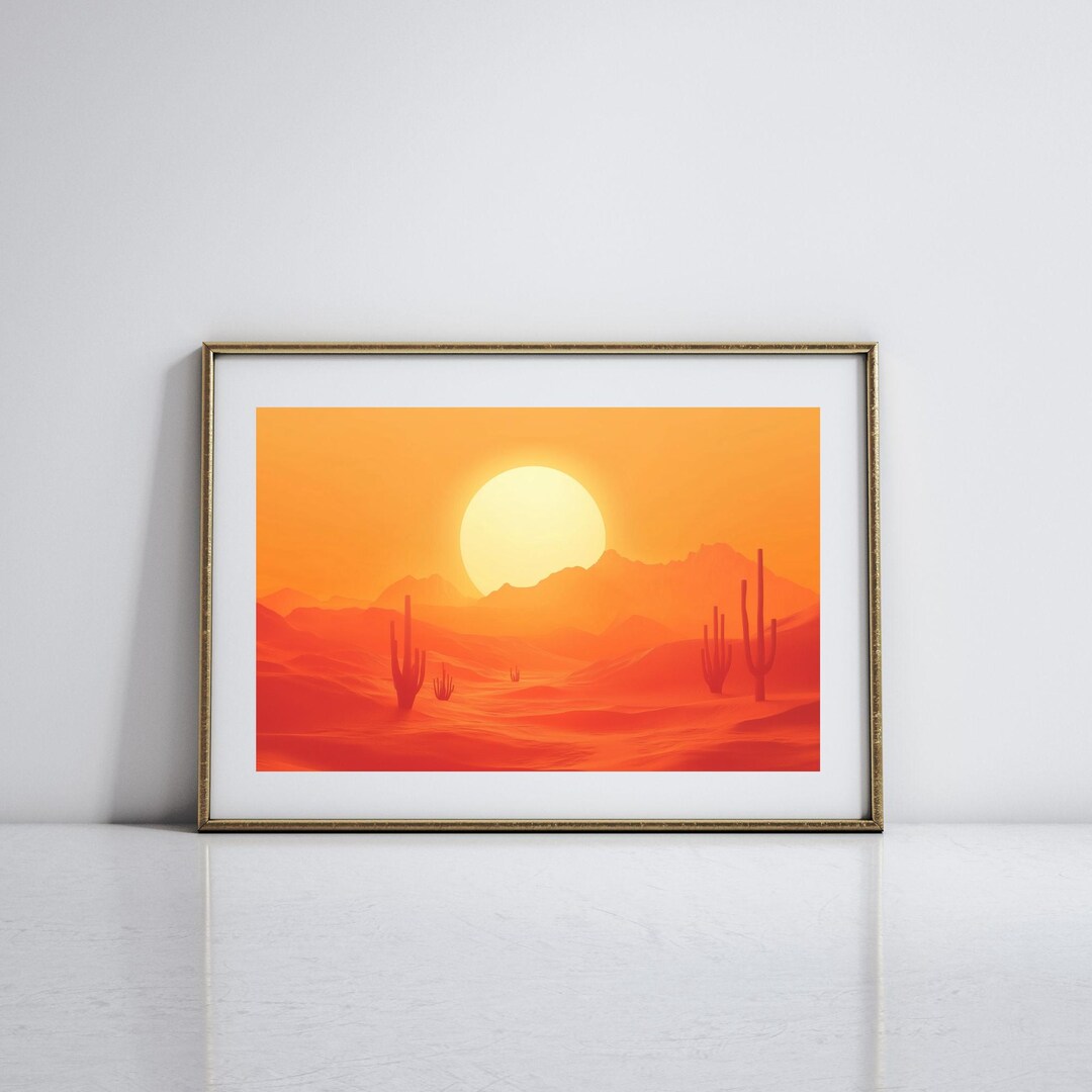 Desert Landscape Art for Southwest Decor Desert Sunset Painting