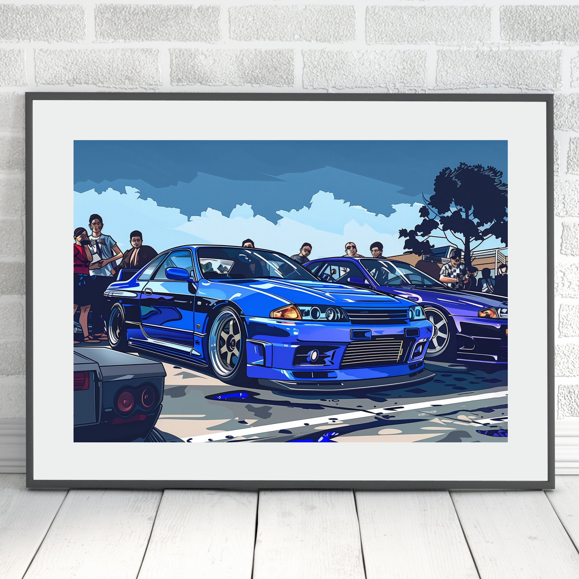 Nissan Skyline GTR R33 JDM Legends Poster Garage Art Motorsports