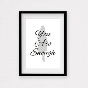 You Are Enough Positive Affirmation Poster for Office Motivational Quote Poster Gift for Her Inspirational Quote Poster Gift for Friend