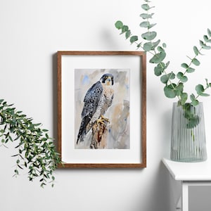 Peregrine Falcon Watercolor Bird Print of Audubon Bird of America Nature-Inspired Artwork Gift for Bird Lover Nature Art for Home Decor