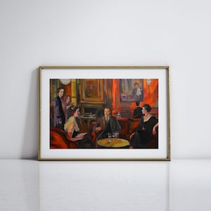 Vintage Jazz Art for Jazz Age Decor Speakeasy Wall Art for 1920s Decor Antique Oil Painting Print Roaring Twenties Art for Living Room