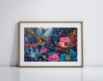 優雅なケツァール鳥、緑豊かな熱帯の生息地のアートプリント - Etsy 日本