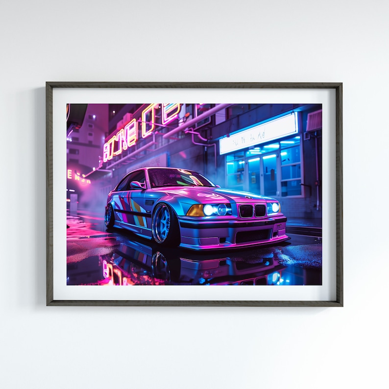 BMW E36 M3 Car Photography Print Gift for Car Lover BMW Wall Art for ...