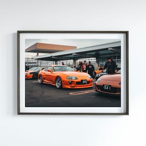 Toyota Supra MK4 JDM Poster for Garage Art Motorsports Gift for Car Enthusiast Classic Car Poster for Office Car Lover Gift Car Photograph