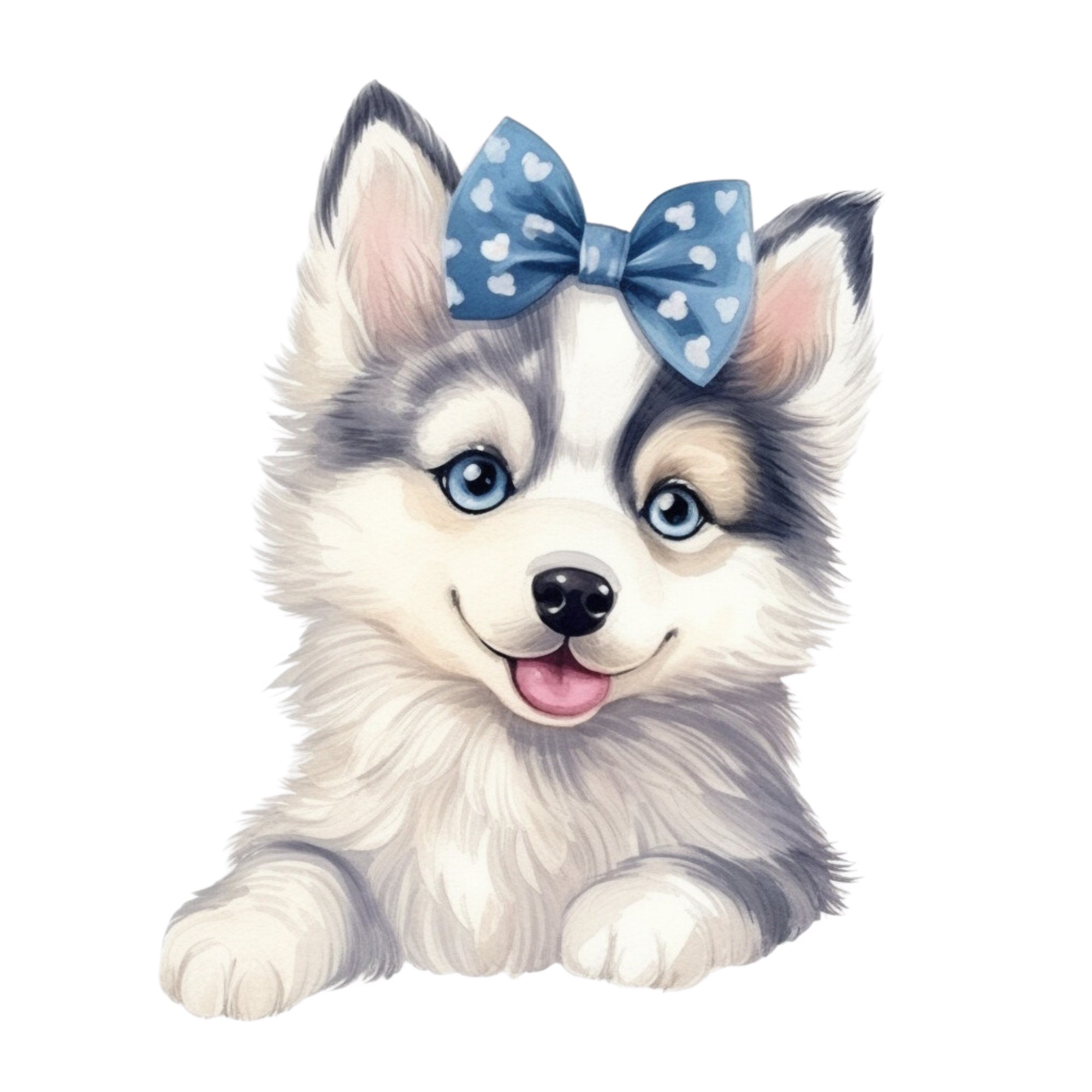 Husky Puppy Clip Art, 12 High Quality Images, 3 Formats, Digital ...