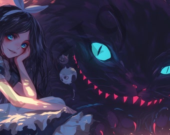 Alice in Wonderland Digital Backgrounds - Fantasy Desktop Wallpaper