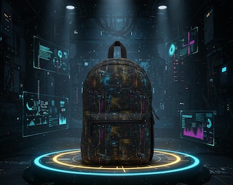 Futuristic Circuit Backpack | Tech-Inspired Bag for Students, Travelers & Gamers, Unique School or Travel Accessory