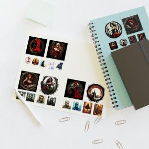 Grimm Fairytales Sticker Bundle Gothic Fantasy Sticker Sheets for Journals and Crafts