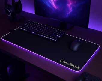 Simply Black LED Gaming Mouse Pad- with or without customization