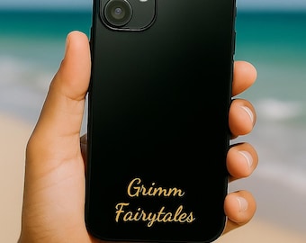 Customizable Slim Black Phone Case, Sleek Matte Design