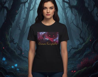 Dark Alice in Wonderland Comfort Colors T-shirt Gothic Cheshire Cat Fantasy Horror