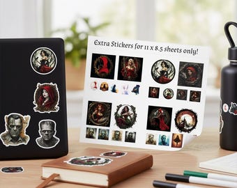 Grimm Fairytales Sticker Bundle Gothic Fantasy Sticker Sheets for Journals and Crafts