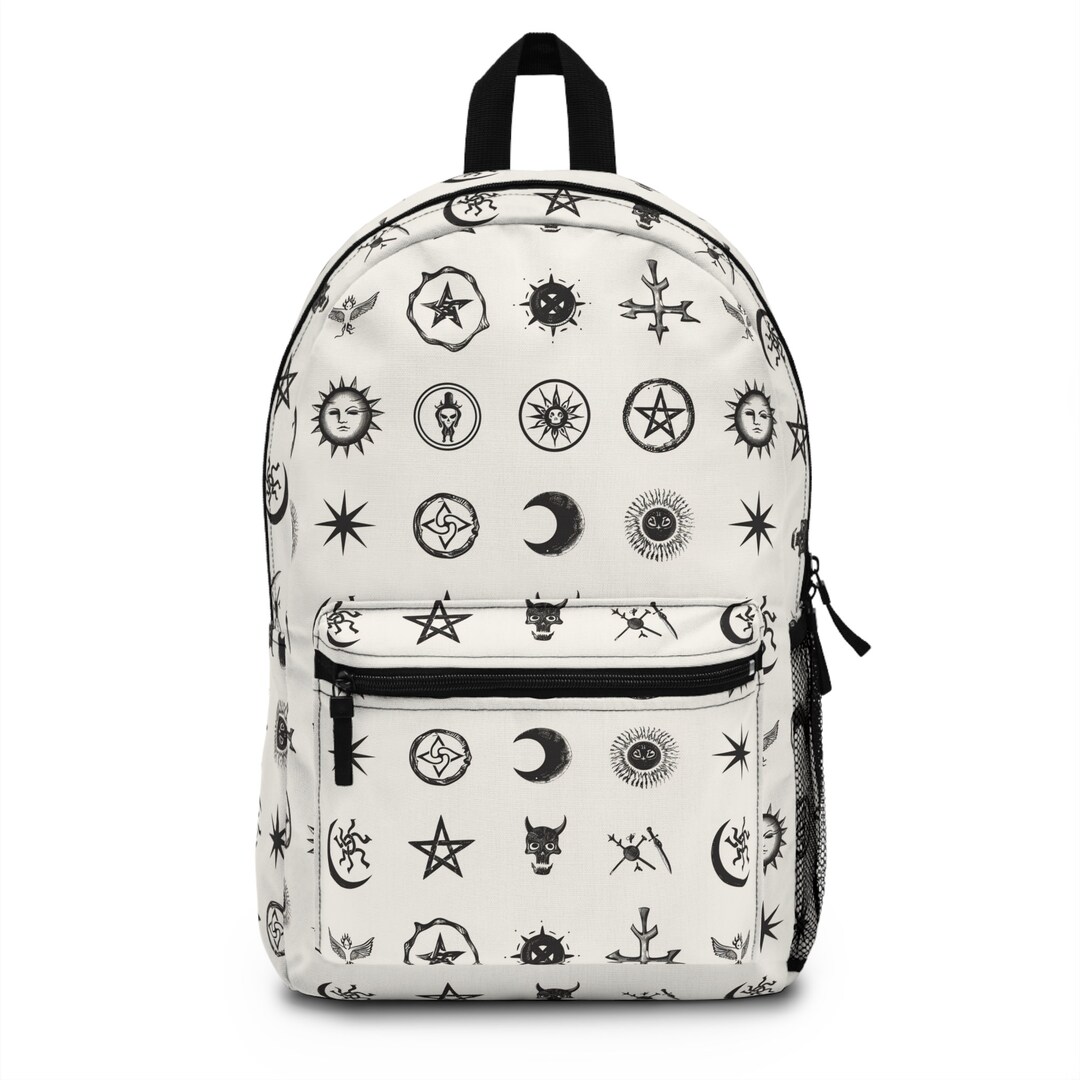 Pagan Gothic Wiccan Witch Pattern Print Premium Backpack main image 1