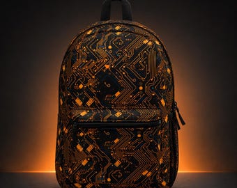 Futuristic Circuit Backpack High Techwear Design