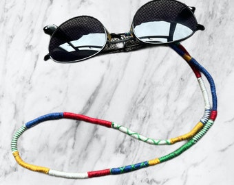 Handmade Multicolor Eyeglasses Strap - Fashionable and Functional Accessory-Neck cords- Sunglasses cord- Handmade straps