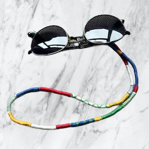 Handmade Multicolor Eyeglasses Strap - Fashionable and Functional Accessory-Neck cords- Sunglasses cord- Handmade straps