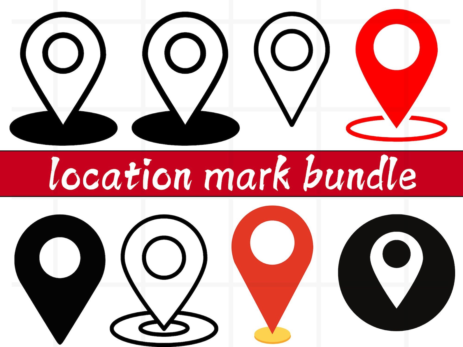 Location Pin Svg\ Digital Download\ Map Pin Svg\ Silhouette\ Map Marker ...