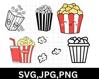 popcorn ファイル Popcorn SVG | Popcorn Clipart Download | Movie Popcorn Cut