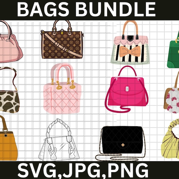 Handbags SVG\ Handbags Bundle SVG\ Purse SVG\ Hand purse Svg\ Fashion Svg\ Bags Svg\Womens Bag Cricut\ Handbag Silhouette\ Shopping Cut File