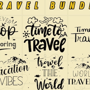 Travel SVG Quotes  Sayings\ Adventure\ trip\ tourism\ Set Bundle\ SVG\ png