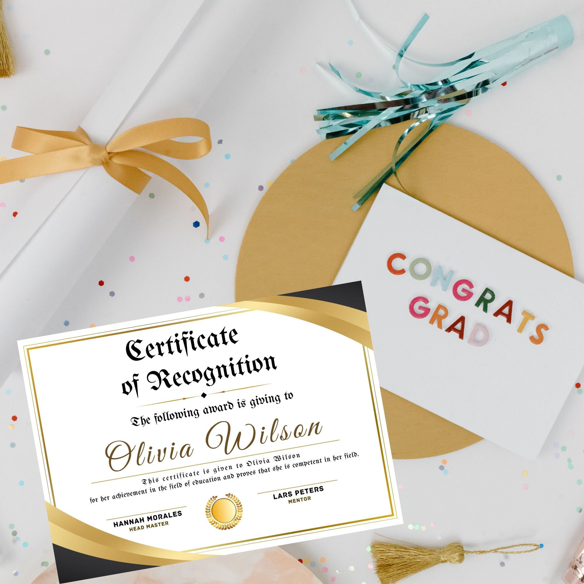 Recognition Certificate Template Editable Certificate of Recognition ...
