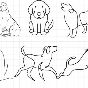 Dog SVG Clipart Bundle\ Dog Breeds in SVG\ Digital Lineart Peeking Dog Clipart\ SVG Files for Cricut\ Sublimation\ Digital Download