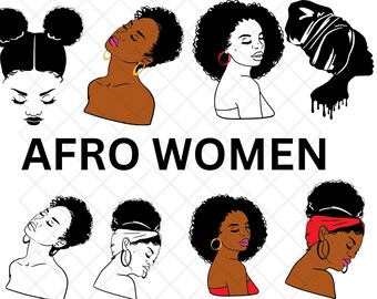 Afro Woman Svg Bundle\ African American Svg\ Afro Queen Svg\ Afro Girl Svg\ Afro Svg for Cricut\ For Cricut\ For Silhouette\ Cut Files, Png
