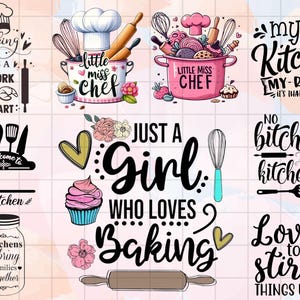 Baking SVG | Cute Kitchen Designs for Cricut, Silhouette, DIY Crafts, Aprons, T-Shirts, Stickers, Sublimation, and Baking Lover Projects