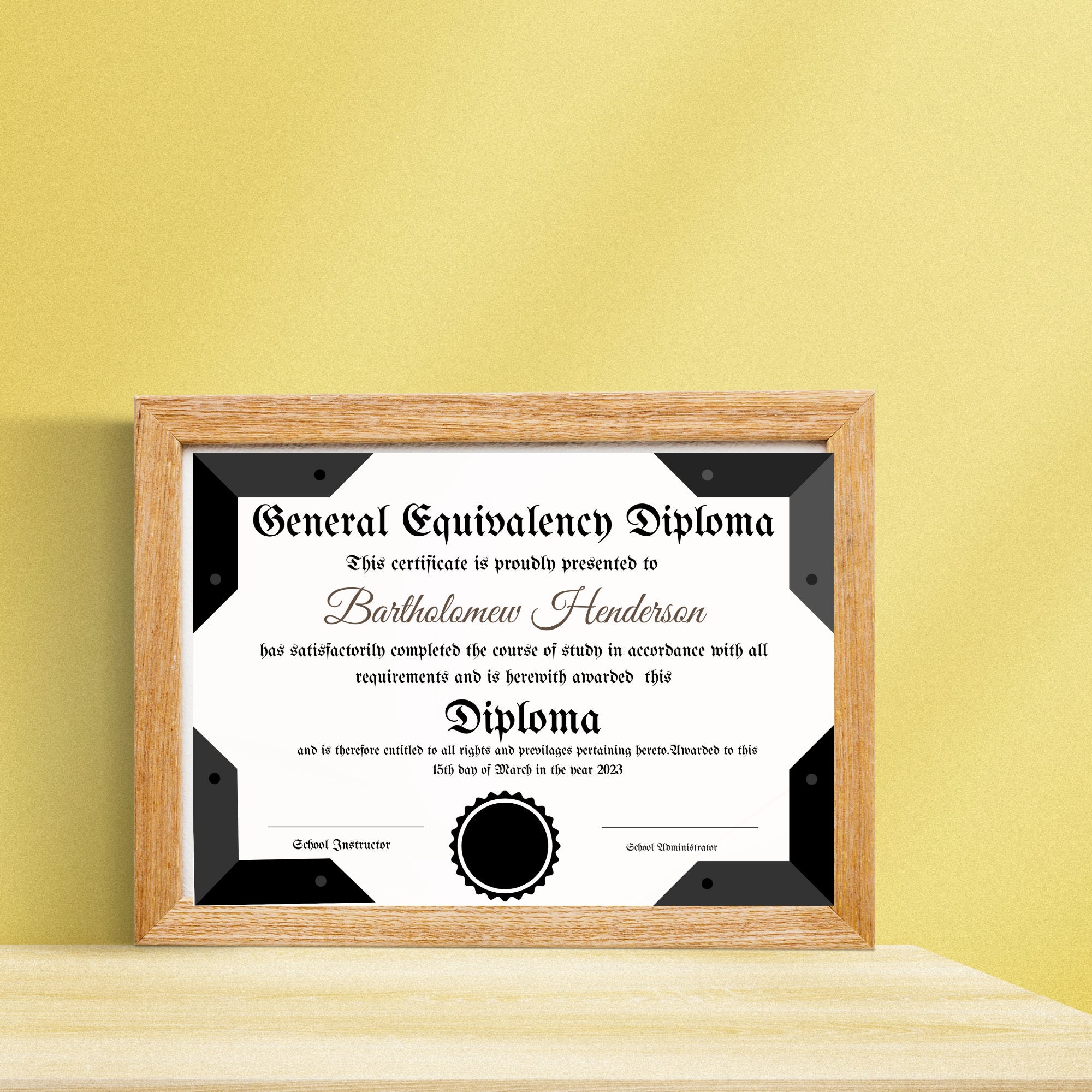 General Equivalency Diploma Customized GED Diploma Editable Ged general-equivalency-diploma-customized-ged-diploma-editable-ged