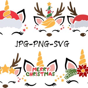 Christmas Reindeer Faces SVG Bundle,Reindeer Frame Svg,Merry Christmas Reindeer,Reindeer Svg,Christmas Svg,Baby Reindeer Svg, Png