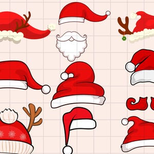 Santa Hat Svg Bundle\ Christmas SVG\ Santa Hat Silhouette\ Christmas Svg Cut Files\ Santa Claus Hat Svg\ Reindeer Santa Hat svg\ Xmas Svg