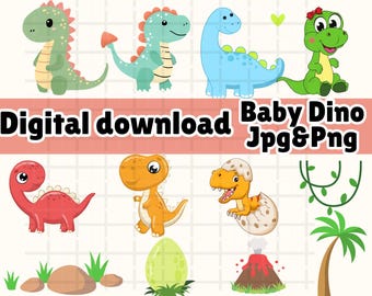 Baby Dino SVG Bundle\ T-rex Brontosaurus Stegosaurus\ Triceratops Pterodactyl layered\ cut file Baby Toddler\ Silhouette Cricut Vinyl 