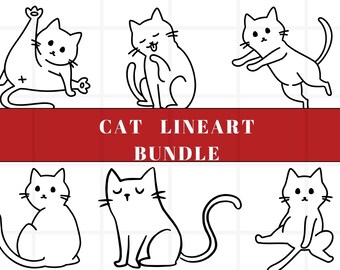 Cat Line Art SVG PNG Digital Download\ Hand drawn cats\ Minimalist Cat SVG Mega Bundle\ Cat Kitty Clip Art\ Line Drawing\ Cat Lover Svg.