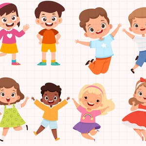 Niños SVG\ Niños Clipart\ Niños Clipart\ Niños PNG\ Niño y niña Clipart Vector Imprimible