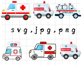 Ambulance SVG\ Paramedic Clipart\ Ambulance PNG Clipart svg png\ Emergency Vehicle Clipart\ Ambulance Driver SVG\ Healthcare svg