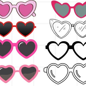 Glasses set svg\ vintage sunglasses jpg\ glasses bundle svg\ eyeglasses svg\ sunglasses svg\heart sunglasses svg
