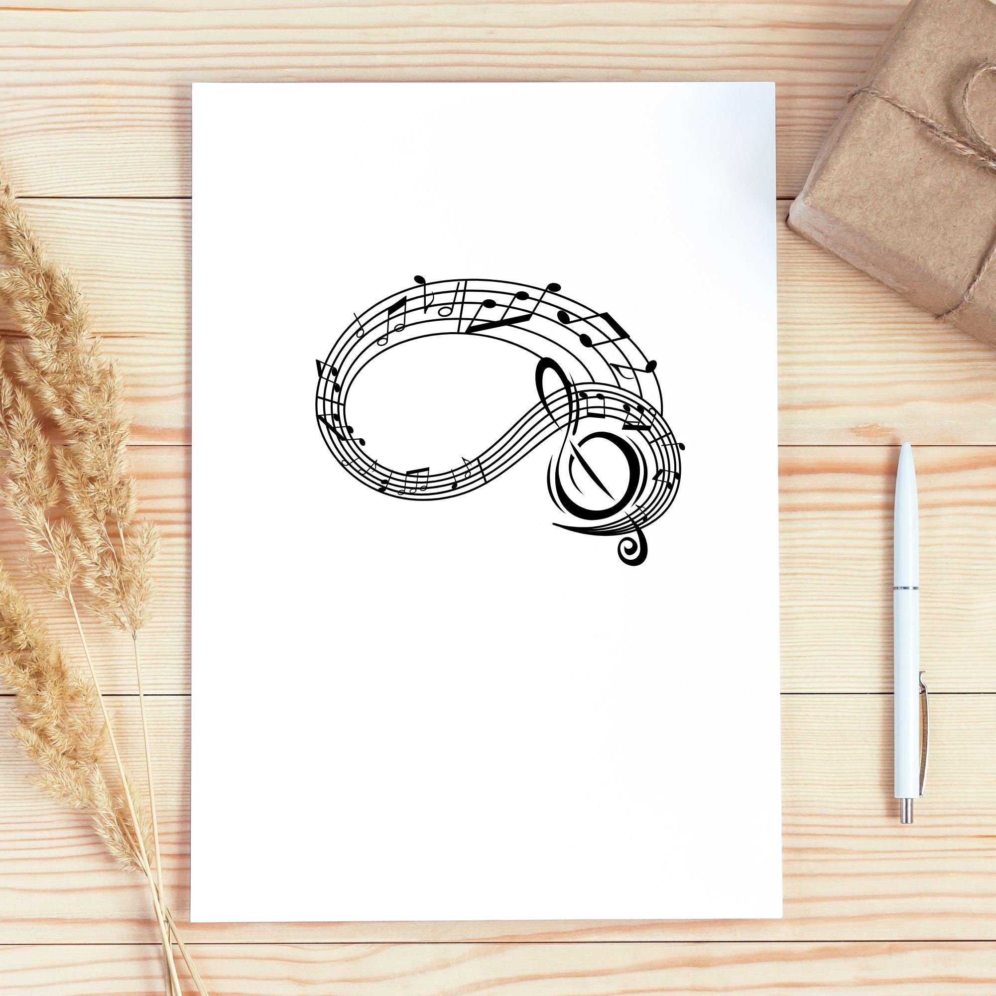 Music Notes Instant Download SVG PNG Eps Pdf Custom Notes - Etsy