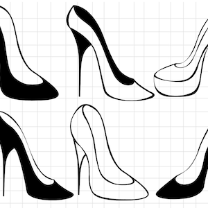 High Heel SVG\ Womens Shoes SVG\ Stiletto Heels Svg\ File For Cricut\ For Silhouette\ Cut Files\ Png\ Dxf\ Svg Files