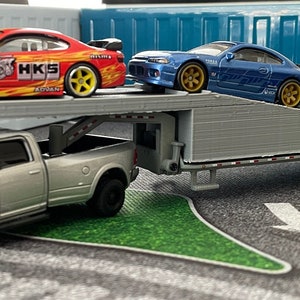 3D Printed Add-On For 1/64 Greenlight Gooseneck Trailer - Three Car Conversion V1!