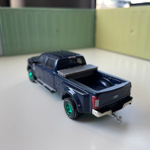 Set of (2X) 3D Printed Add-On Toolbox Bed Box for 1/64 Pickup Trucks - Grey