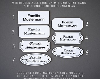 Signe de cloche | Panneau de porte | Étiquette de nom | Porte d'entrée | Boîte aux lettres | personnalisé en plastique résistant aux intempéries | autocollant | blanc