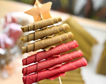 Sucettes pour arbre de Noël en cuir aux fruits - Gâteries végétaliennes des Fêtes