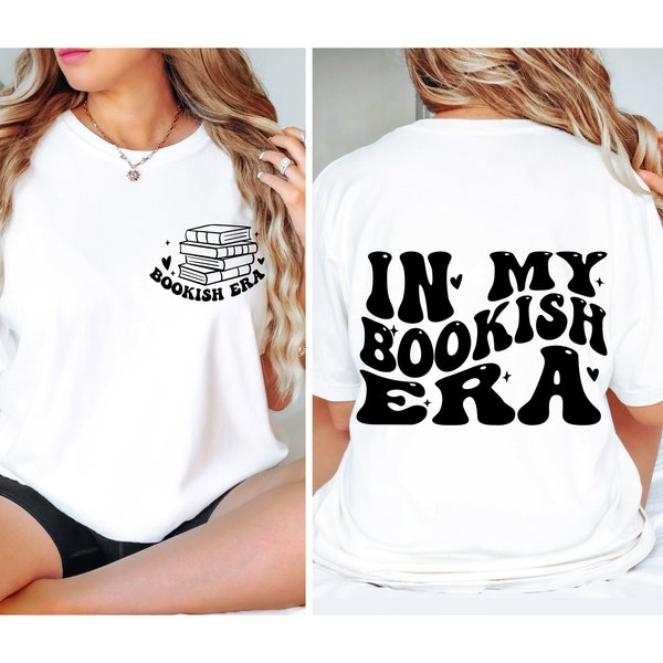 In My Bookish Era SVG PNG, Book Lover SVG, Retro Wavy Text, Funny Librarian Shirt, Sublimation Design, Digital Cricut/Silhouette Craft Files