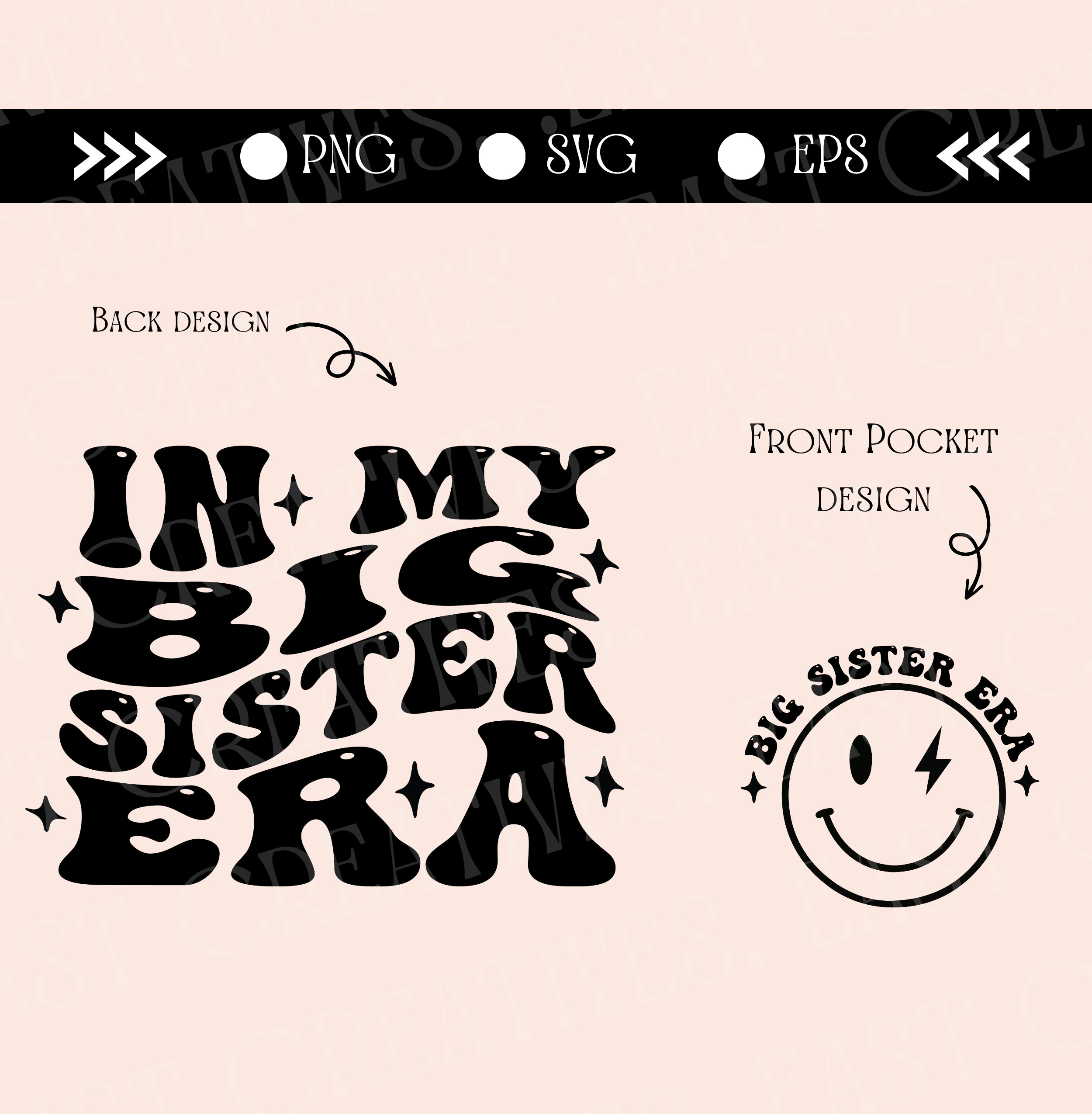 In My Big Sister Era Svgpngbig Sister Shirt Svgfunny - Etsy