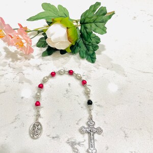 Saint Michael Rosary Guardian Angel Pocket Rosary Custom Rosary Personalized Handmade Catholic  Rosary for Communion Baptism Decade Rosary