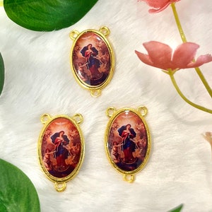 Three (3) Our Lady Undoer of Knot Rosary Center | Rosary Supply | Rosary Centerpiece | Pendant | Rosary | Double Side Picture | Catholi