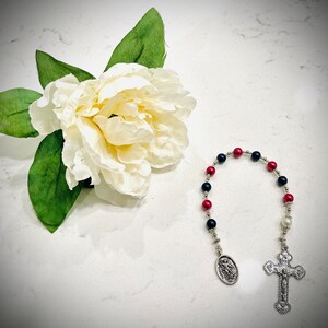 Saint Michael Rosary Guardian Angel Pocket Rosary Custom Rosary Personalized Handmade Catholic Rosary for Communion Baptism Decade Rosary