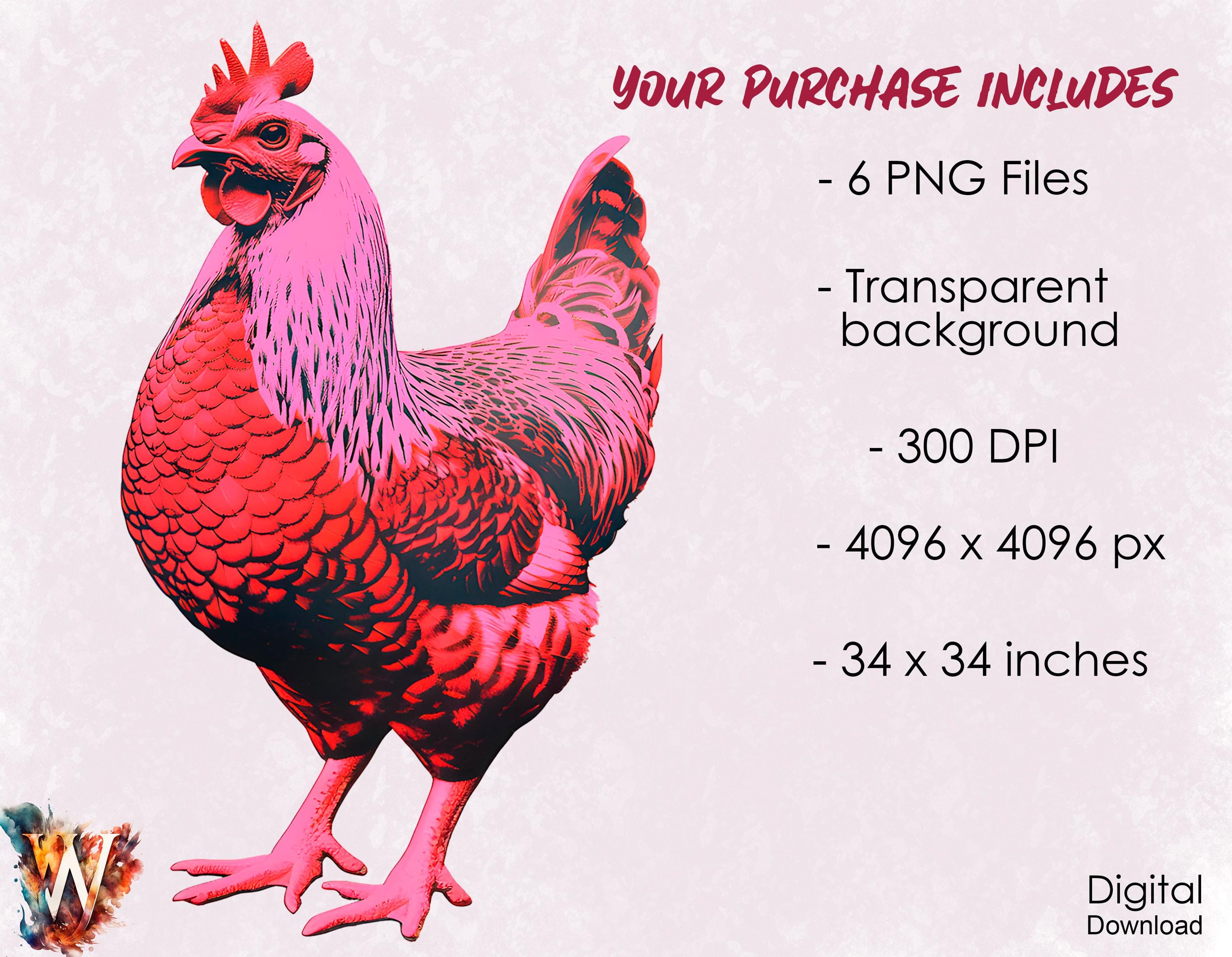 Rock Chicken Clipart, Watercolor Barred Plymouth Rock Chicken PNG ...